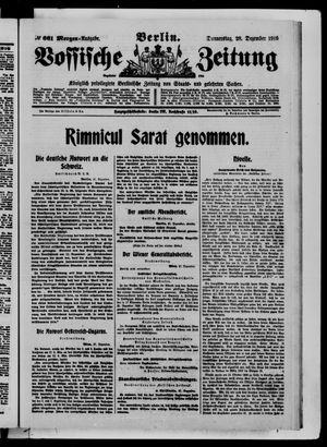Vossische Zeitung on Dec 28, 1916