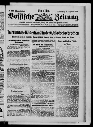 Vossische Zeitung vom 28.12.1916