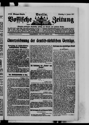 Vossische Zeitung vom 09.01.1917