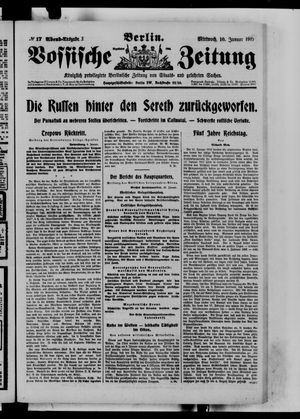 Vossische Zeitung on Jan 10, 1917