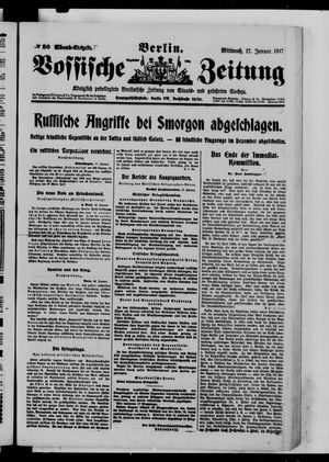 Vossische Zeitung vom 17.01.1917