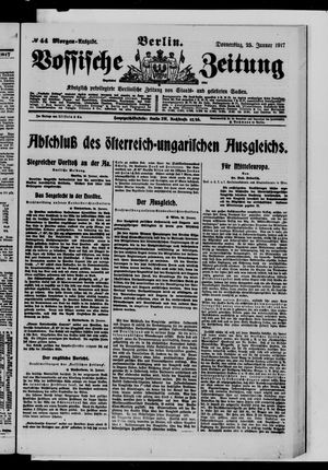 Vossische Zeitung vom 25.01.1917