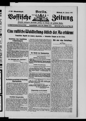 Vossische Zeitung on Jan 31, 1917