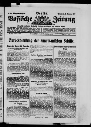Vossische Zeitung vom 03.02.1917