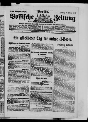 Vossische Zeitung vom 09.02.1917