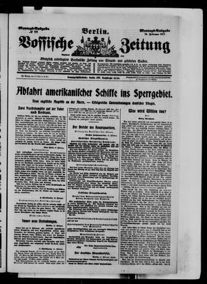 Vossische Zeitung vom 12.02.1917