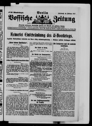Vossische Zeitung vom 14.02.1917