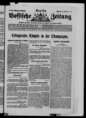 Vossische Zeitung vom 16.02.1917
