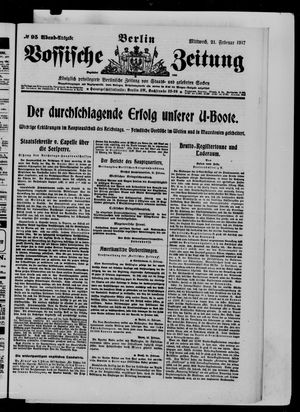 Vossische Zeitung vom 21.02.1917