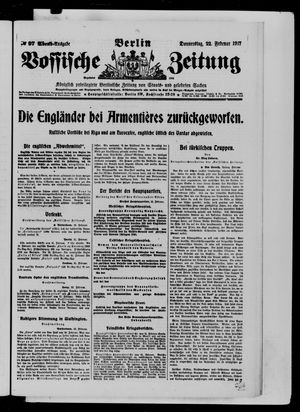 Vossische Zeitung vom 22.02.1917