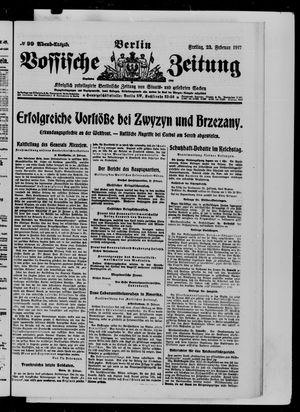 Vossische Zeitung on Feb 23, 1917