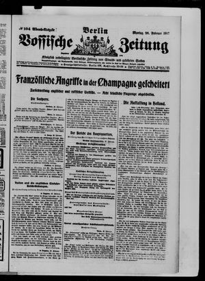 Vossische Zeitung vom 26.02.1917