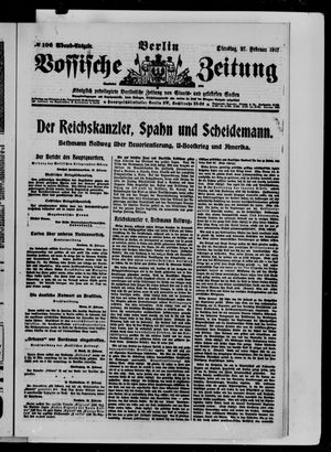 Vossische Zeitung vom 27.02.1917
