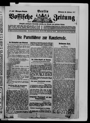Vossische Zeitung vom 28.02.1917