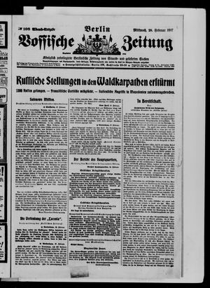 Vossische Zeitung vom 28.02.1917