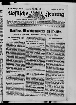 Vossische Zeitung on Mar 3, 1917