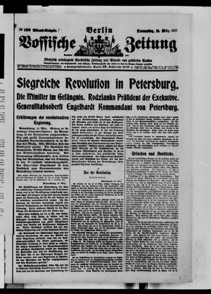 Vossische Zeitung on Mar 15, 1917