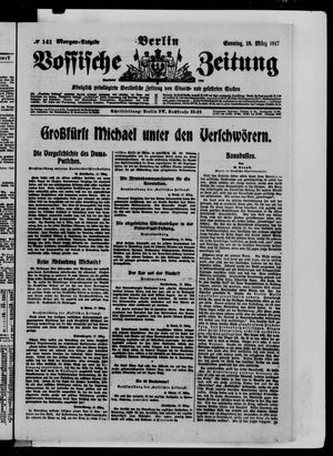 Vossische Zeitung vom 18.03.1917