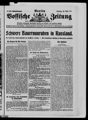 Vossische Zeitung vom 20.03.1917