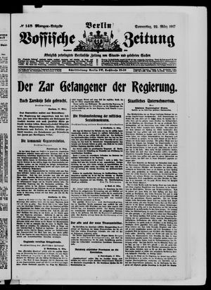 Vossische Zeitung on Mar 22, 1917