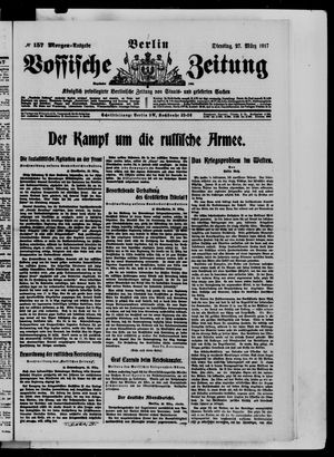 Vossische Zeitung on Mar 27, 1917