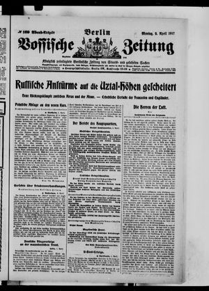 Vossische Zeitung vom 02.04.1917
