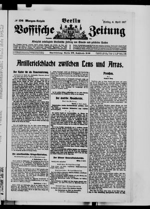 Vossische Zeitung on Apr 6, 1917