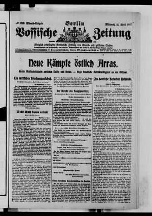 Vossische Zeitung on Apr 11, 1917