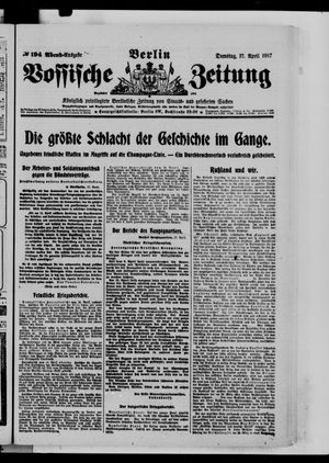 Vossische Zeitung vom 17.04.1917
