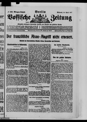 Vossische Zeitung vom 18.04.1917