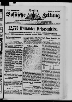 Vossische Zeitung on Apr 18, 1917