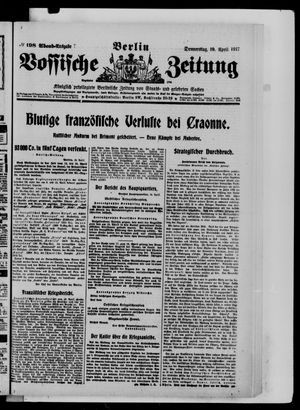 Vossische Zeitung vom 19.04.1917