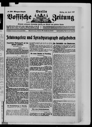 Vossische Zeitung vom 20.04.1917