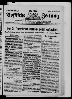 Vossische Zeitung vom 20.04.1917