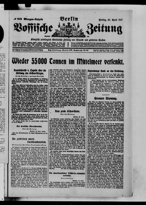Vossische Zeitung vom 27.04.1917
