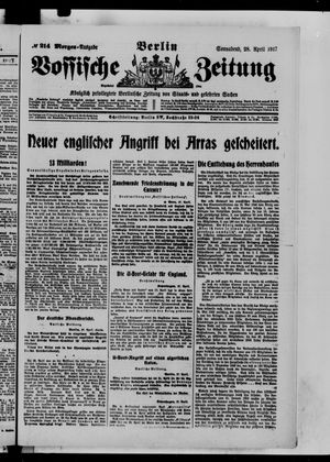 Vossische Zeitung vom 28.04.1917