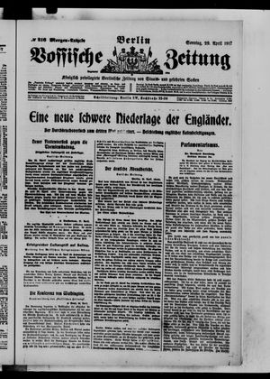 Vossische Zeitung vom 29.04.1917