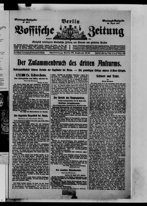 Vossische Zeitung on Apr 30, 1917