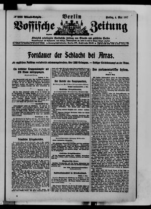 Vossische Zeitung on May 4, 1917