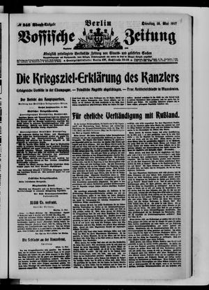 Vossische Zeitung vom 15.05.1917