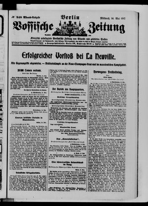 Vossische Zeitung vom 16.05.1917