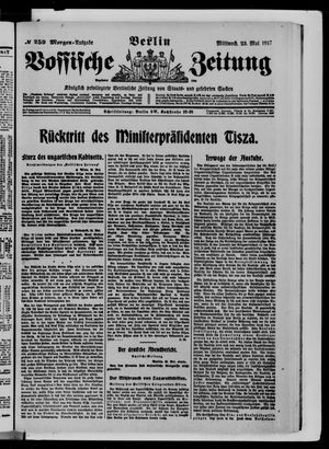 Vossische Zeitung on May 23, 1917
