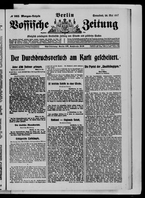 Vossische Zeitung vom 26.05.1917