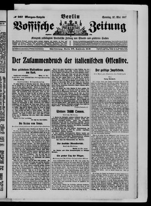 Vossische Zeitung vom 27.05.1917