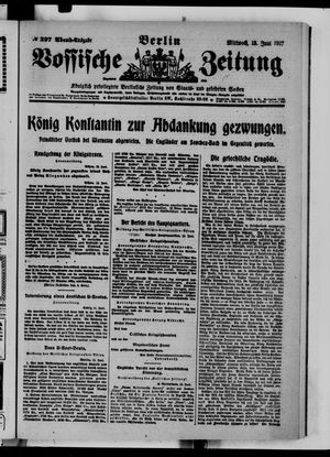 Vossische Zeitung on Jun 13, 1917