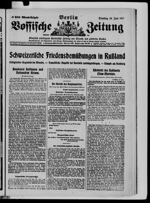 Vossische Zeitung on Jun 19, 1917