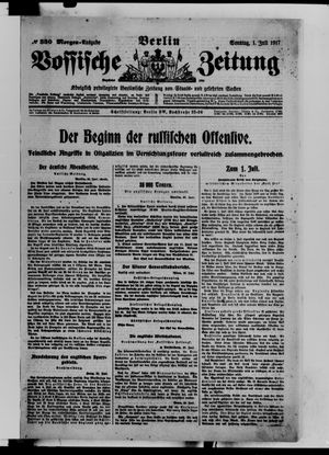Vossische Zeitung vom 01.07.1917