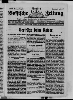 Vossische Zeitung vom 08.07.1917