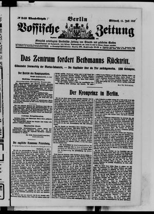 Vossische Zeitung vom 11.07.1917