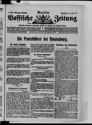 Vossische Zeitung vom 14.07.1917